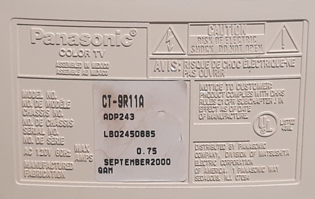 Panasonic CT-9R11A