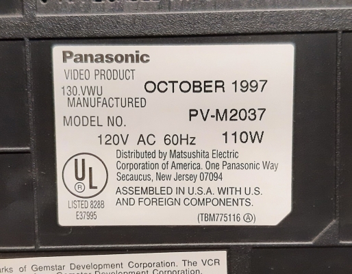 Panasonic PV-M2037