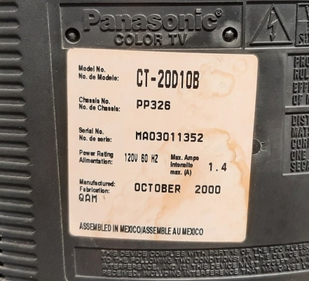 Panasonic CT-20D10B
