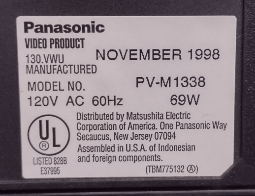Panasonic PV-M1338