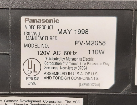 Panasonic PV-M2058