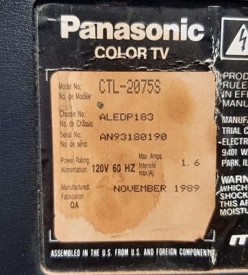 Panasonic CTL-2075S