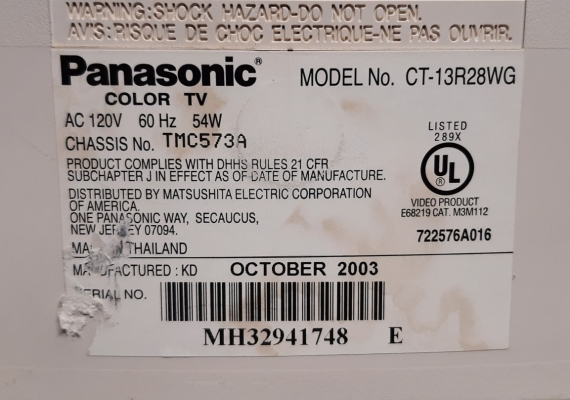 Panasonic CT-13R28WG