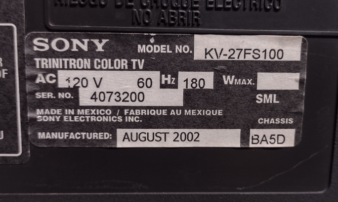 Sony KV-27FS100