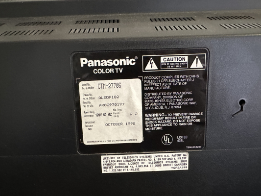 Panasonic CTM-2770S