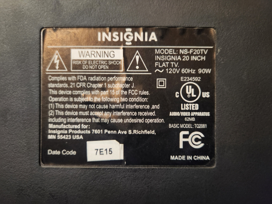 Insignia NS-F20TV