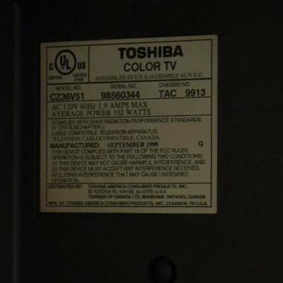Toshiba CZ36V51