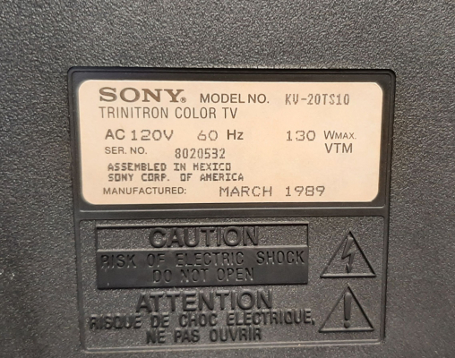 Sony KV-20TS10