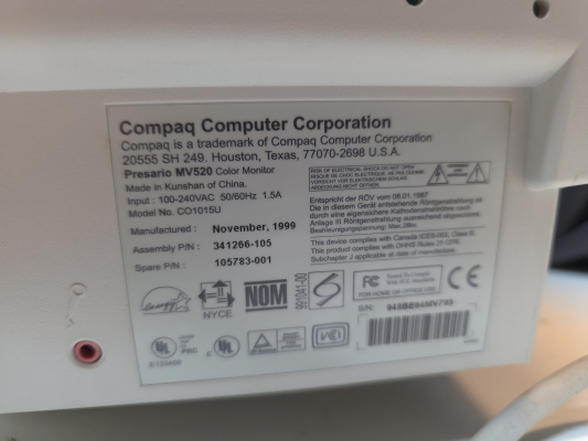 Click to view image in new tab Compaq Presario MV520