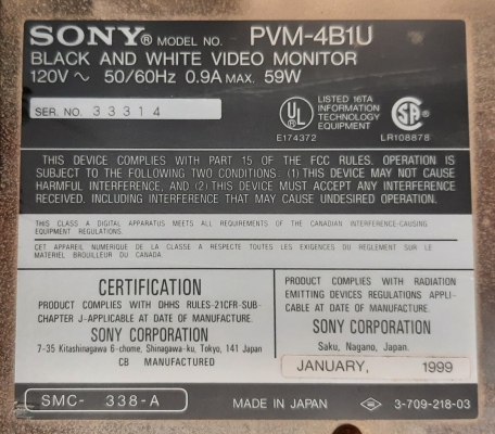 Sony PVM-4B1U