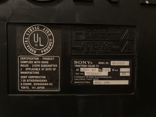 Sony KV-27S10