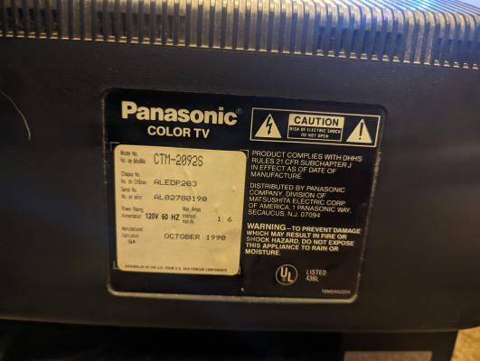 Panasonic CTM-2092S