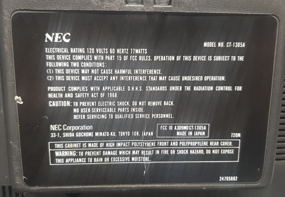 NEC CT-1305A