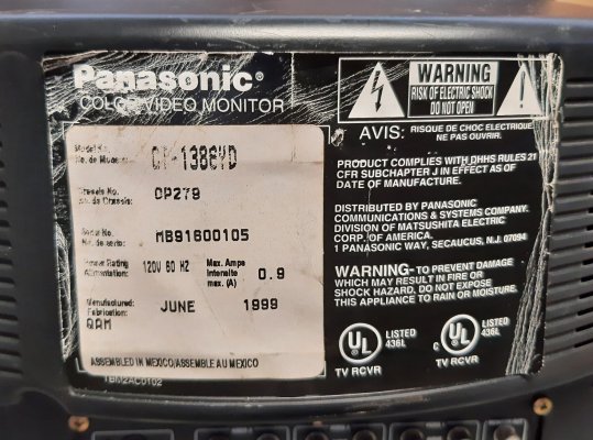Panasonic CT-1386YD