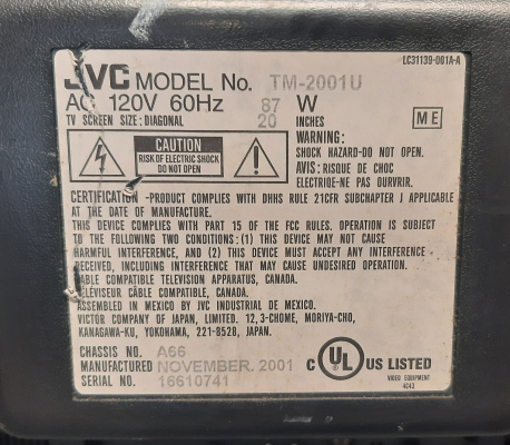 JVC TM-2001U