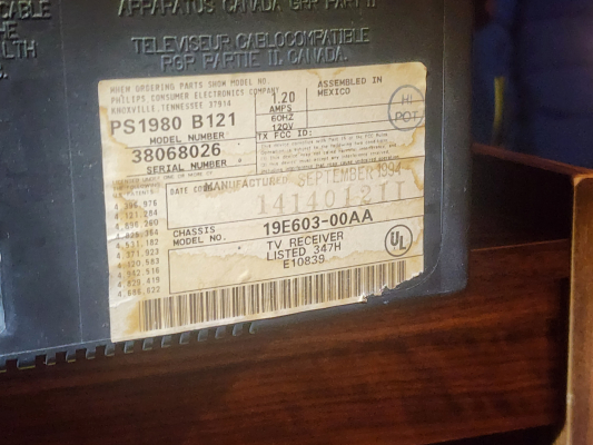 Magnavox PS1980 B121