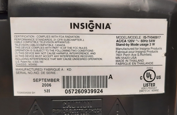 Insignia IS-TV040917