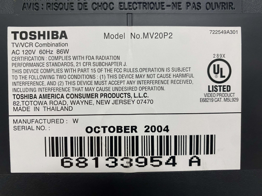 Toshiba MV20P2