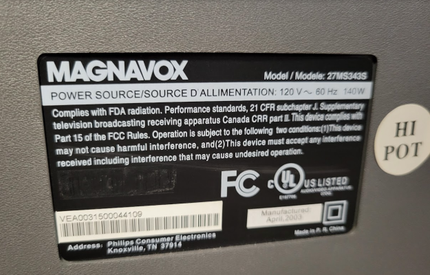 Magnavox 27MS343S