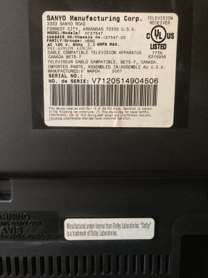 Click to view image in new tab Sanyo HT27547