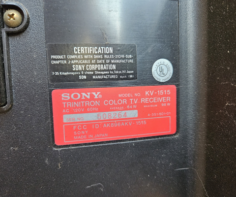 Sony KV-1515