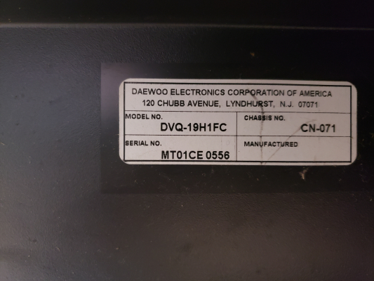 Daewoo DVQ-19H1FC