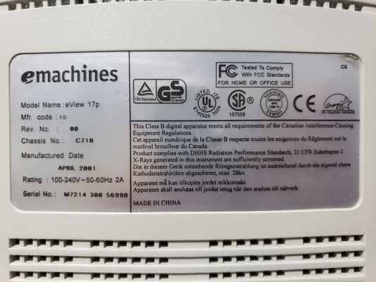 emachines eView 17p