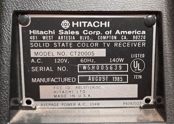 Hitachi CT-2000S