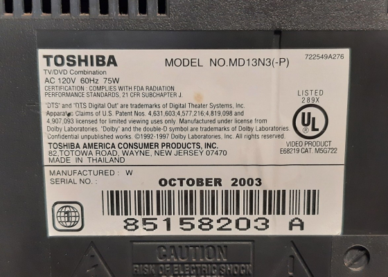 Toshiba MD13N3