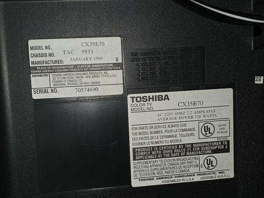 Click to view image in new tab Toshiba CX35E70