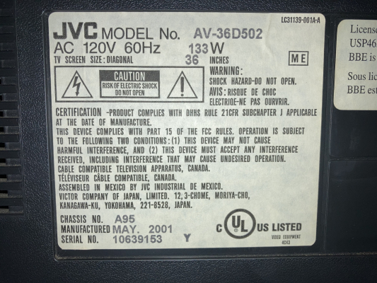 JVC AV-36D502