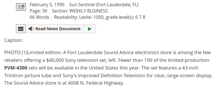 Click to view image in new tab Sony PVM-4300