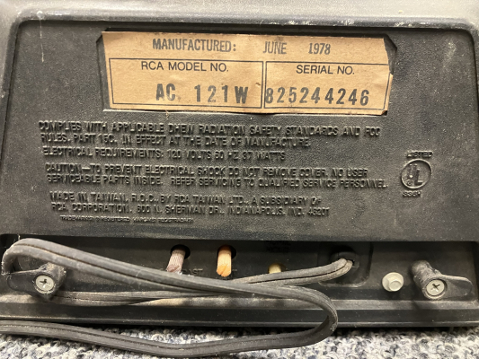 Click to view image in new tab RCA AC121W