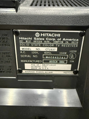 Click to view image in new tab Hitachi CT-1937