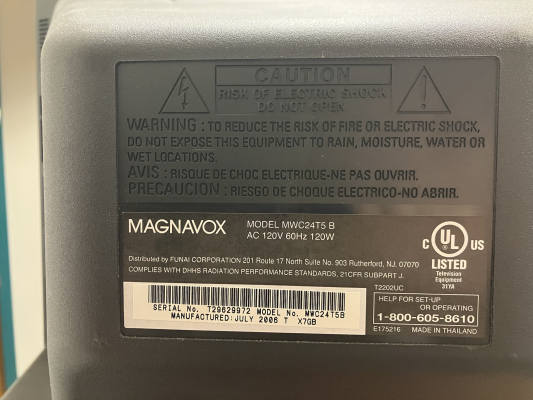 Magnavox MWC24T5 B
