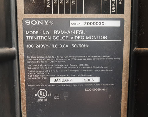 Sony BVM-A14F5U