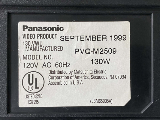 Panasonic PVQ-M2509