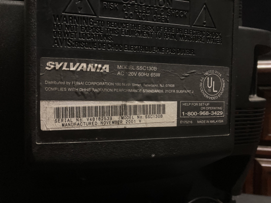 Click to view image in new tab Sylvania SSC130B