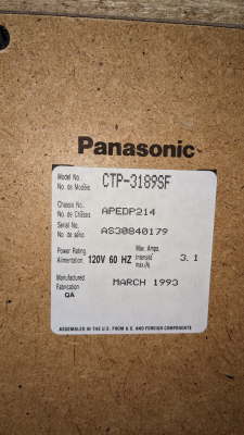 Panasonic CTP-3189SF