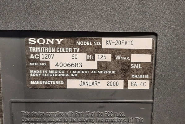 Sony KV-20FV10