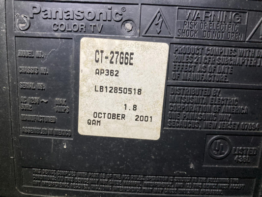 Click to view image in new tab Panasonic CT-27G6