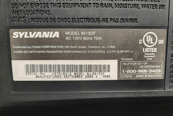 Sylvania 6513DF