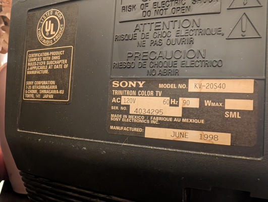Sony KV-20S40