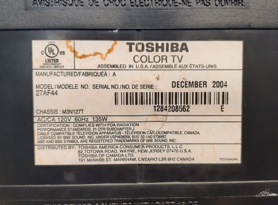Toshiba 27AF44