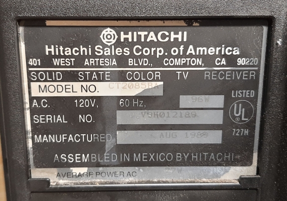 Hitachi CT-2085RA