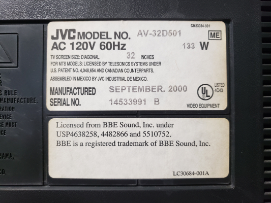 JVC AV-32D501 B