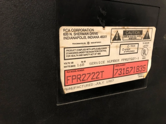 RCA FPR2722T
