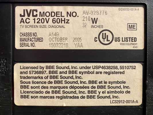 JVC AV-32S776