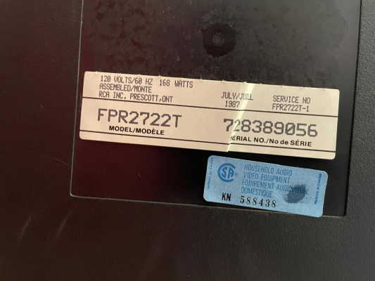 RCA FPR2722T