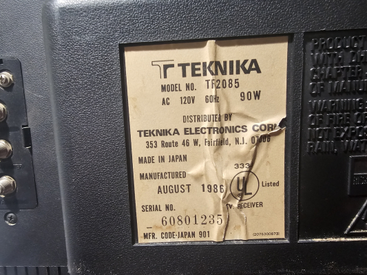 Click to view image in new tab Teknika TF2085